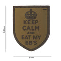101 Keep Calm & Eat My BB's 3D PVC Patch - Tan