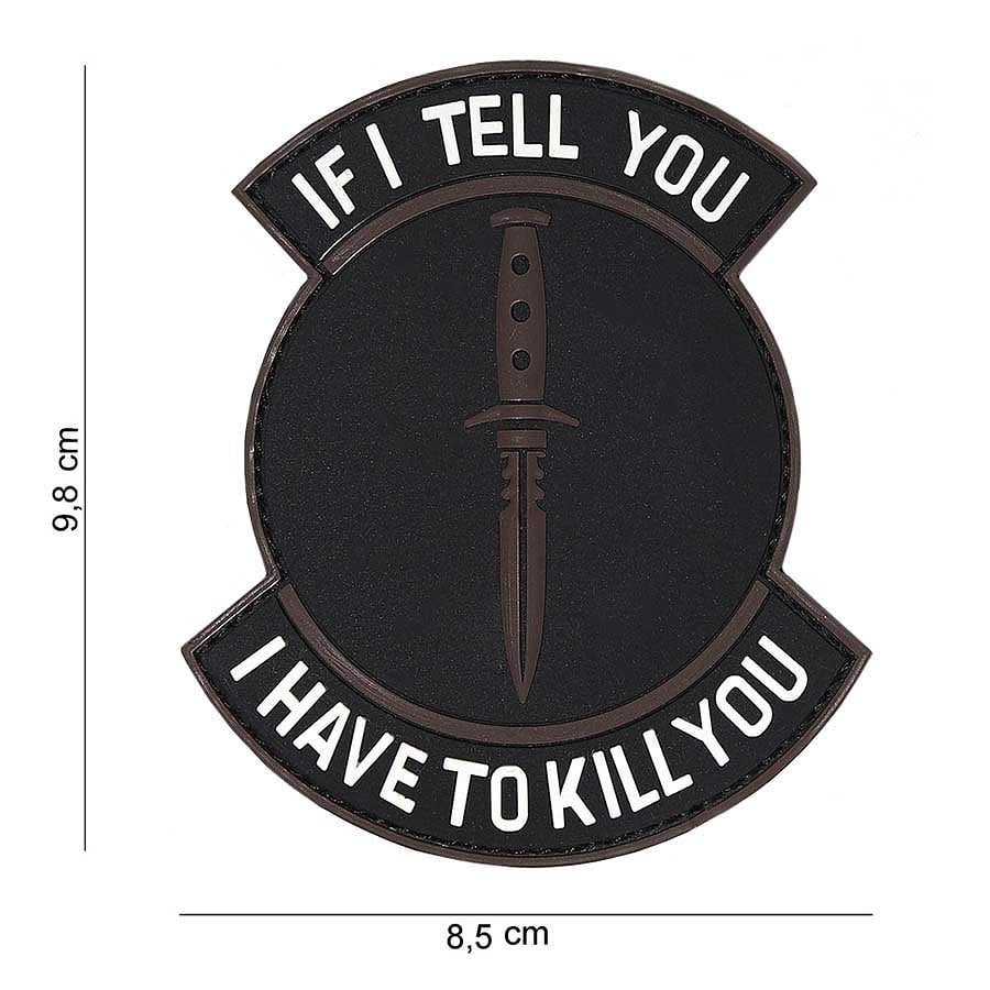 101 If I Tell You 3D PVC Patch - Black/Brown