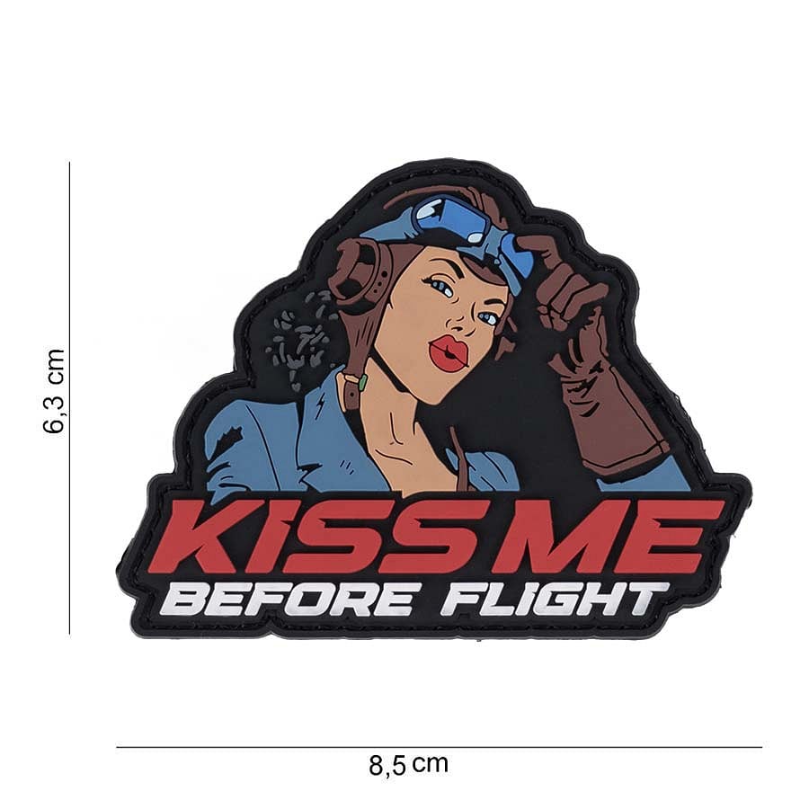 101 Kiss Me Before Flight 3D PVC Patch