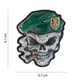 101 UV Skull Green Beret 3D PVC Patch