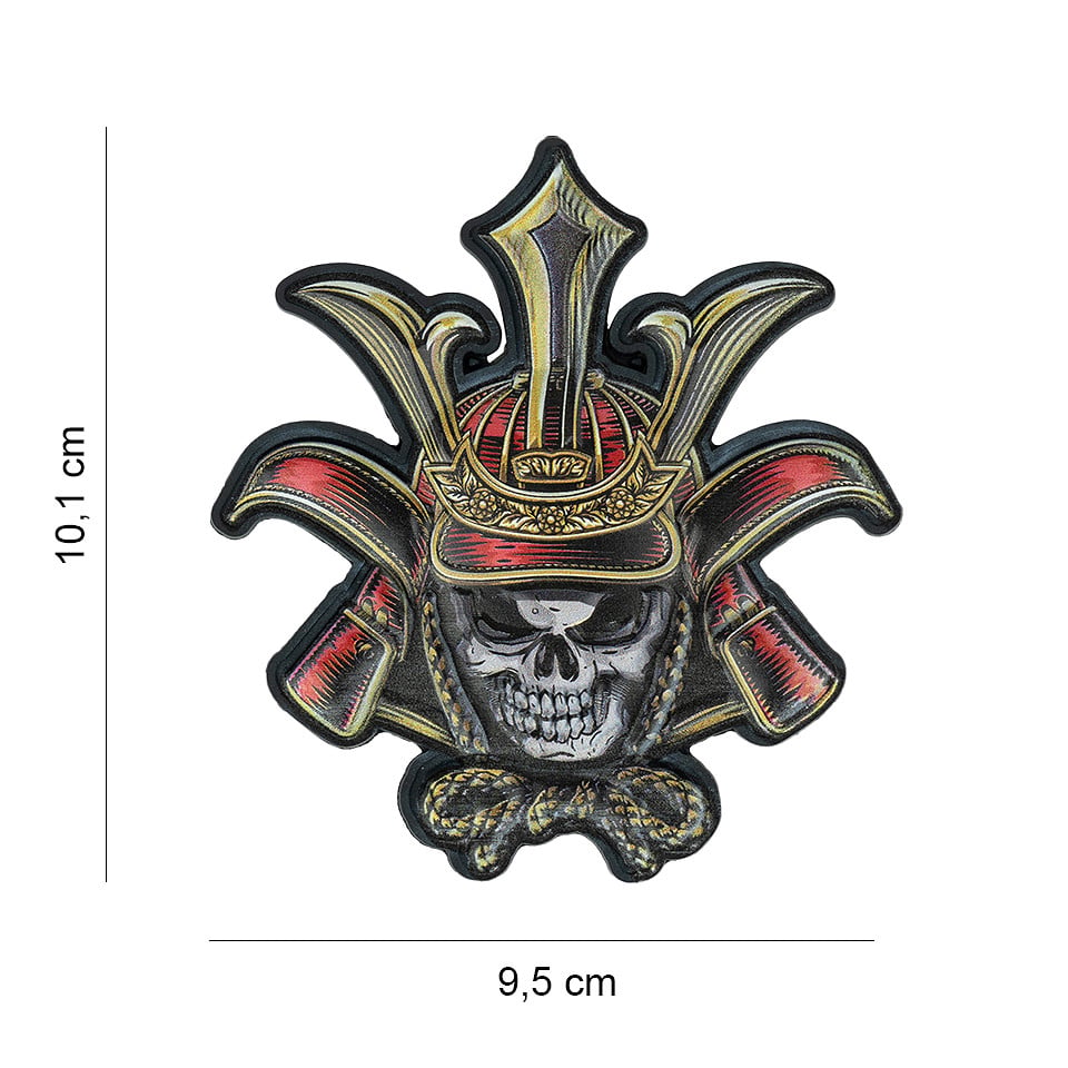 101 UV Skull Samurai 3D PVC Patch