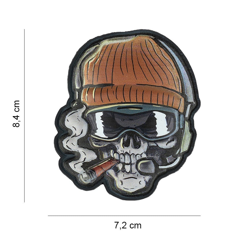101 Skull Beanie Warrior 3D PVC Patch