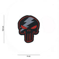Fostex Punisher Thunder Skull Embroided Patch (w/ Hook & Loop)