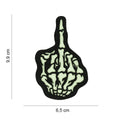 101 Laser Cut Skull Finger Glow in the Dark Fabric Patch