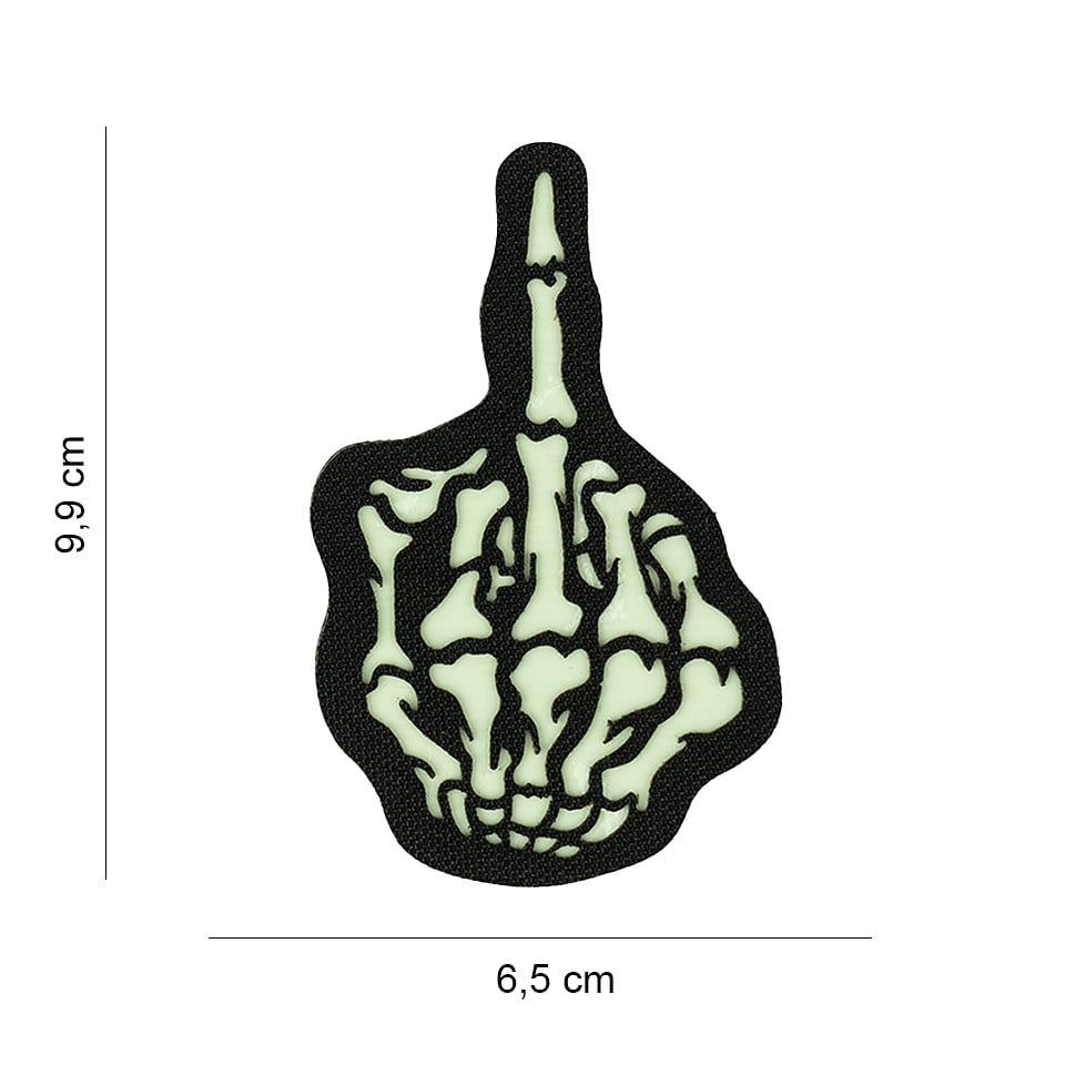 101 Laser Cut Skull Finger Glow in the Dark Fabric Patch