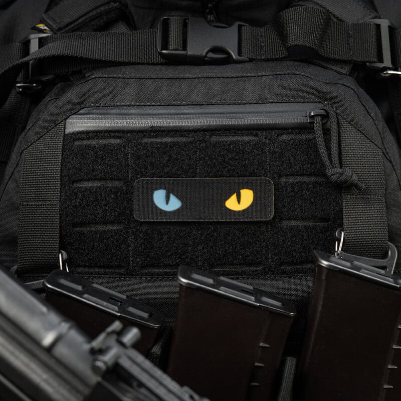 M-Tac Cat Eyes Lasercut Patch - Black/Blue/Yellow