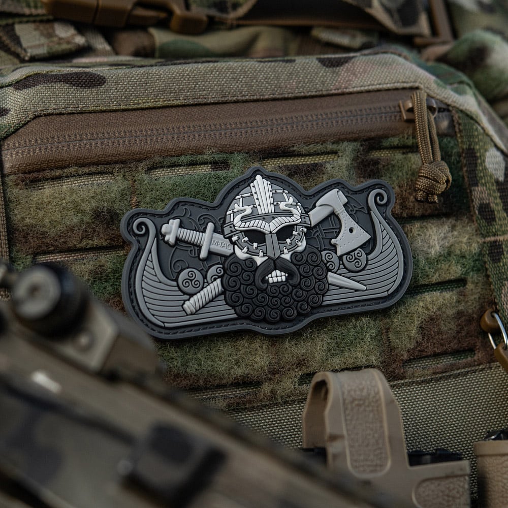 M-Tac Viking's Drakkar 3D Rubber Patch - Black/Grey