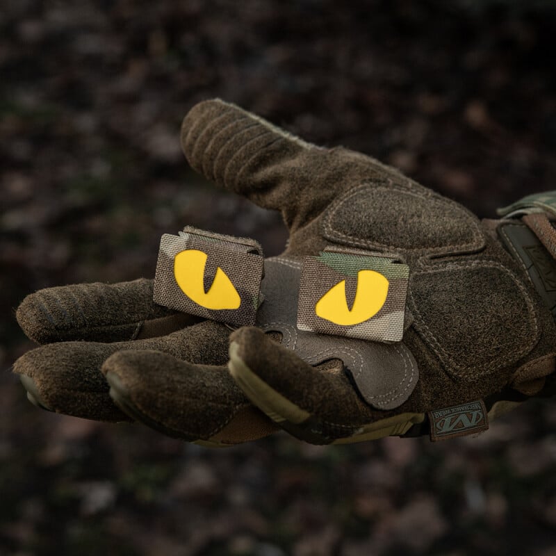 M-Tac Cat Eyes Lasercut Patch - Multicam/Yellow