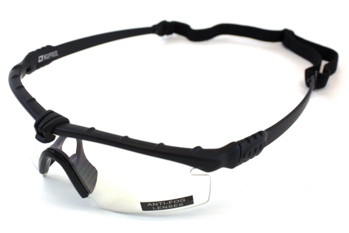 Nuprol Battle Pro Eye Protection with Insert - Black Frame - Clear Lens