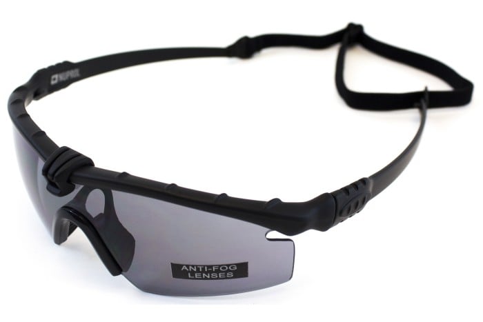 Nuprol Battle Pro Eye Protection with Insert - Black Frame - Smoke Lens
