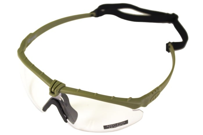 Nuprol Battle Pro Eye Protection - Green Frame - Clear Lens