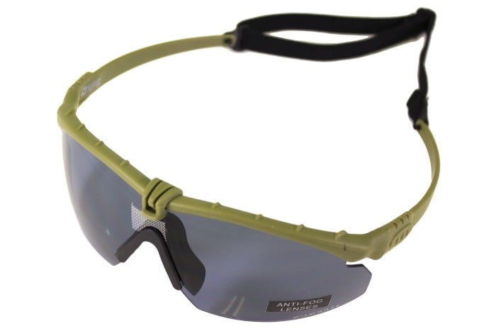 Nuprol Battle Pro Eye Protection - Green Frame - Smoke Lens