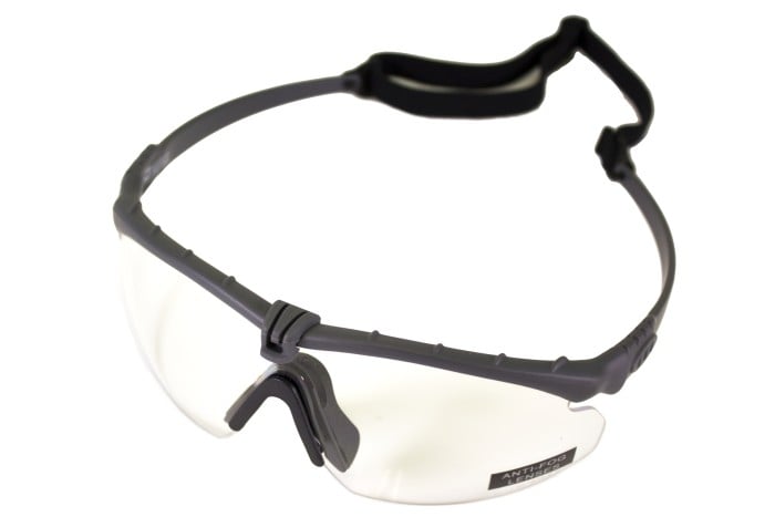 Nuprol Battle Pro Eye Protection - Grey Frame - Clear Lens