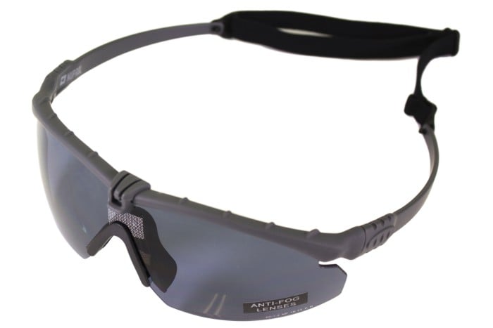 Nuprol Battle Pro Eye Protection with Insert - Grey Frame - Smoke Lens