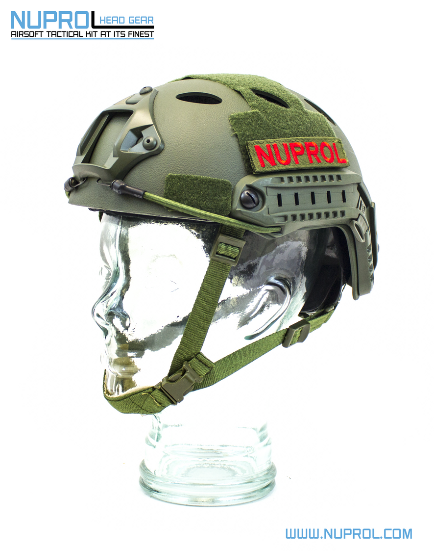 Nuprol Fast Railed Helmet - Green