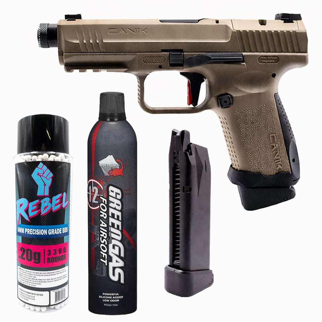 Cybergun CANiK TP9 Elite Combat Pistol Bundle - FDE