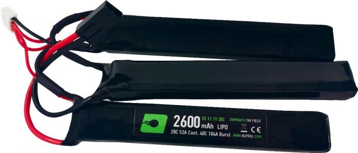 Nuprol 2600mAh 11.1v Lipo 20C Nunchuck Mini Tamiya