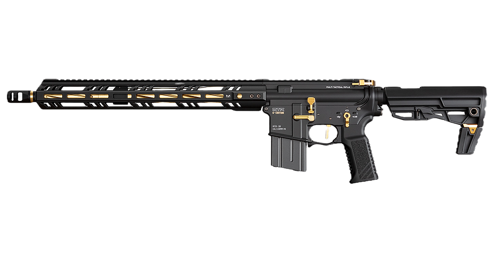 Tokyo Marui MTR-16 G Edition Gas Blowback MWS Rifle - Black/Gold