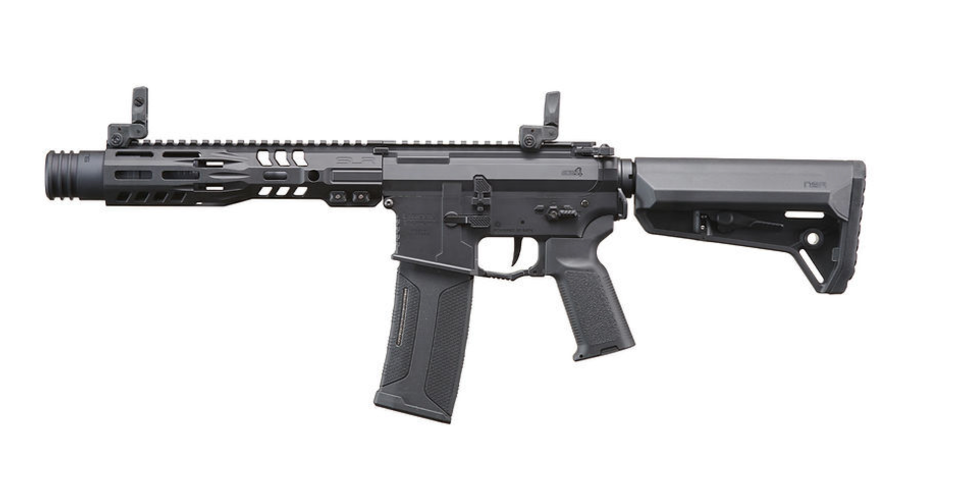 LANCER TACTICAL X SLR RIFLEWORKS LT GEN 4 SD9 AEG - BLACK (GATE ASTER & QUANTUM TRIGGER INSTALLED)
