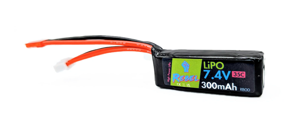 REBEL BATTERY - HPA MICRO 7.4V 35C 300MAH JST