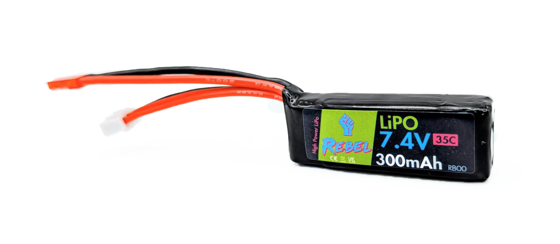 REBEL BATTERY - HPA MICRO 7.4V 35C 300MAH JST