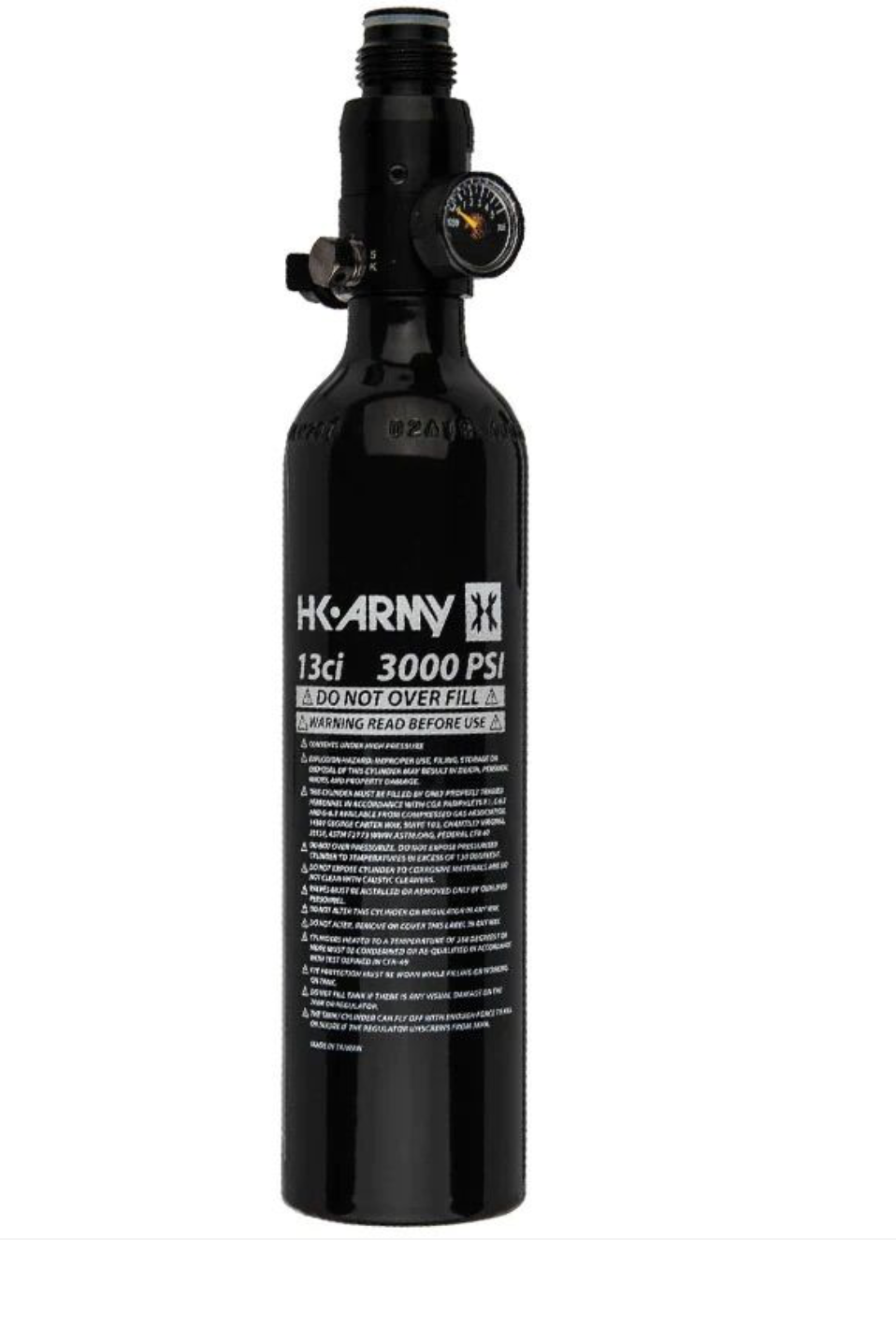 HK ARMY 13CI 3K ALUMINUM TANK W/ REGULATOR - BLACK (EMPTY)