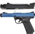 Action Army Two Tone Blue AAP-01 Pistol + Black Mamba CNC Upper Combo Pack