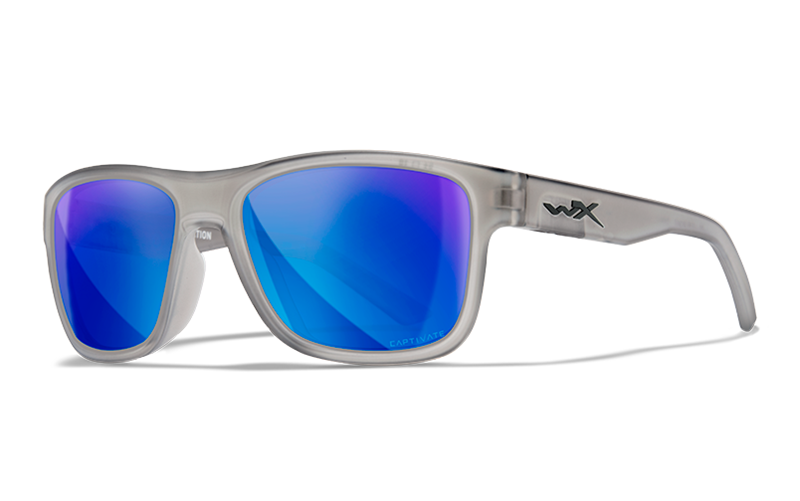 Wiley X OVATION - Matte Slate Frame - CAPTIVATE Polarized Blue Mirror Lens