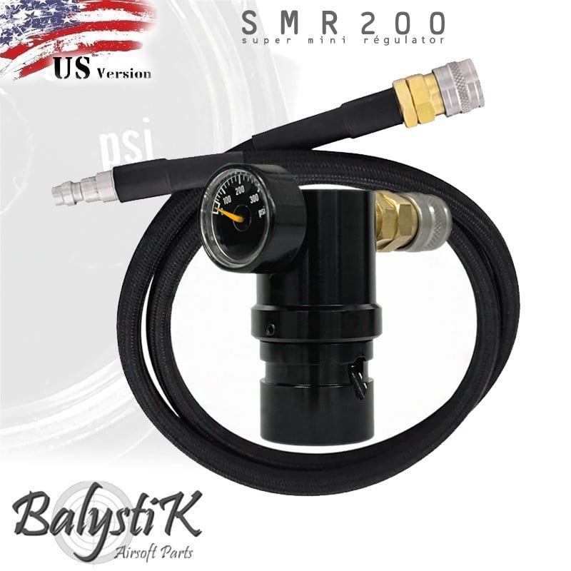 Balystik SMR200 HPA Regulator with 40 Inch macroflex braided Hose