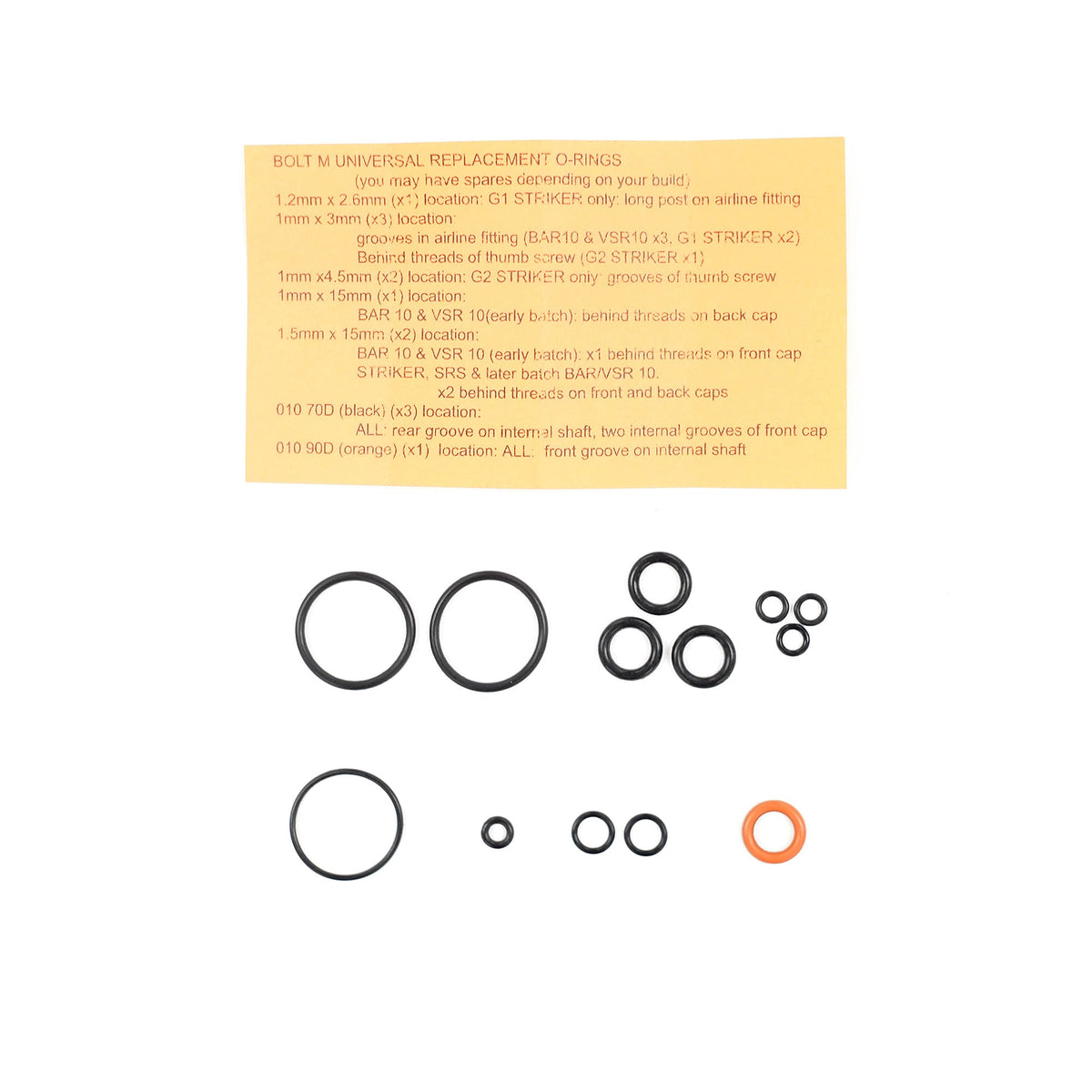 Wolverine O-Ring Kit for BOLT M (Universal)