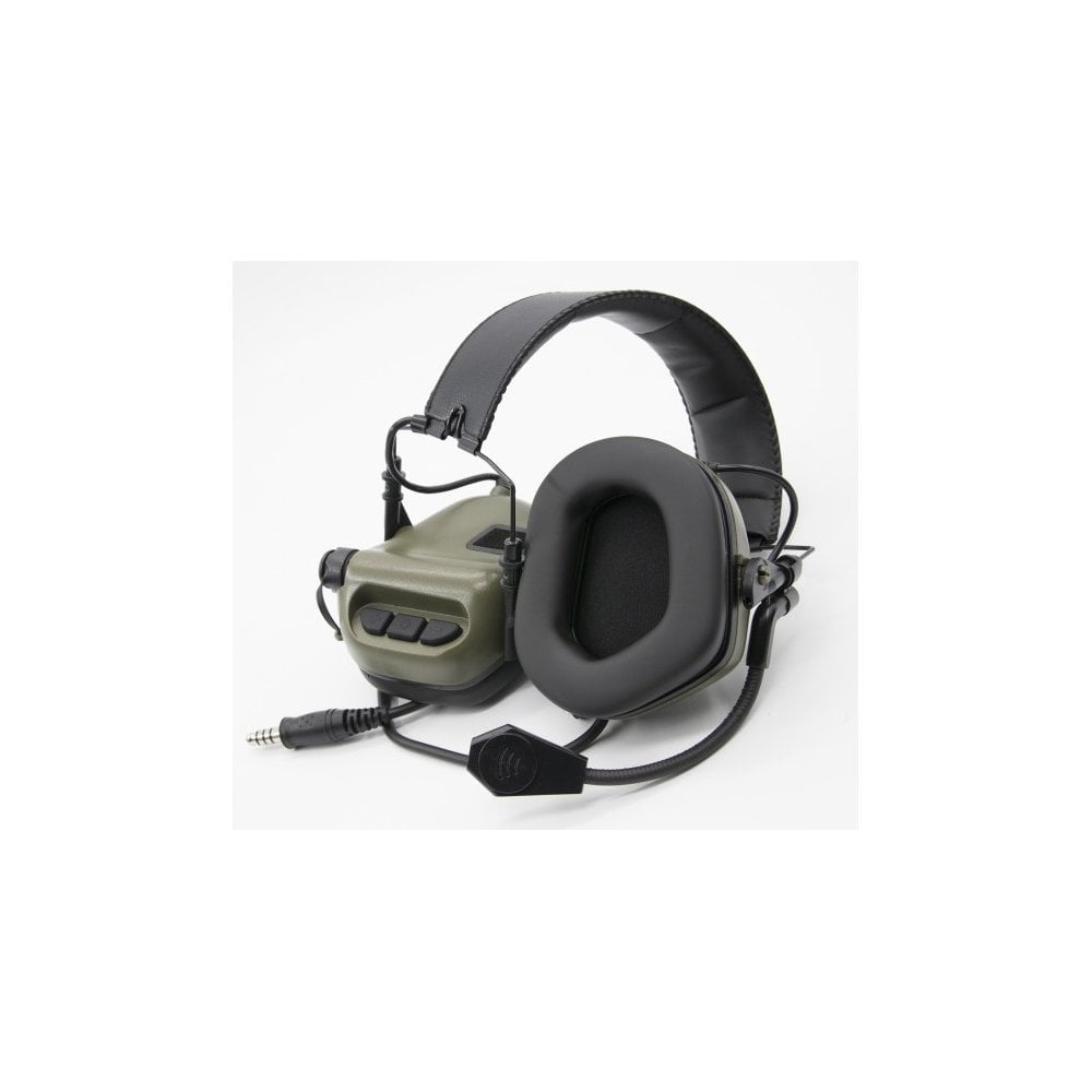 Earmor M32 Electronic Hearing Protector With Coms Green