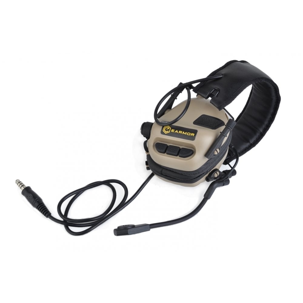 Earmor M32 Electronic Hearing Protector With Coms Tan