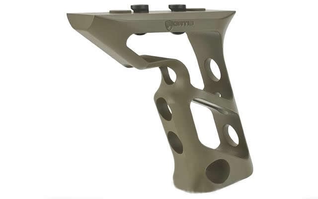PTS Fortis Shift - CNC Machined Billet Aluminum Short Vertical Grip - Keymod - Dark Earth
