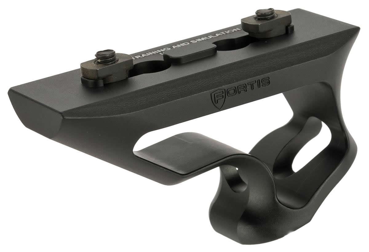 PTS Fortis Shift - CNC Machined Billet Aluminum Short Angled Grip - M-Lok - Black