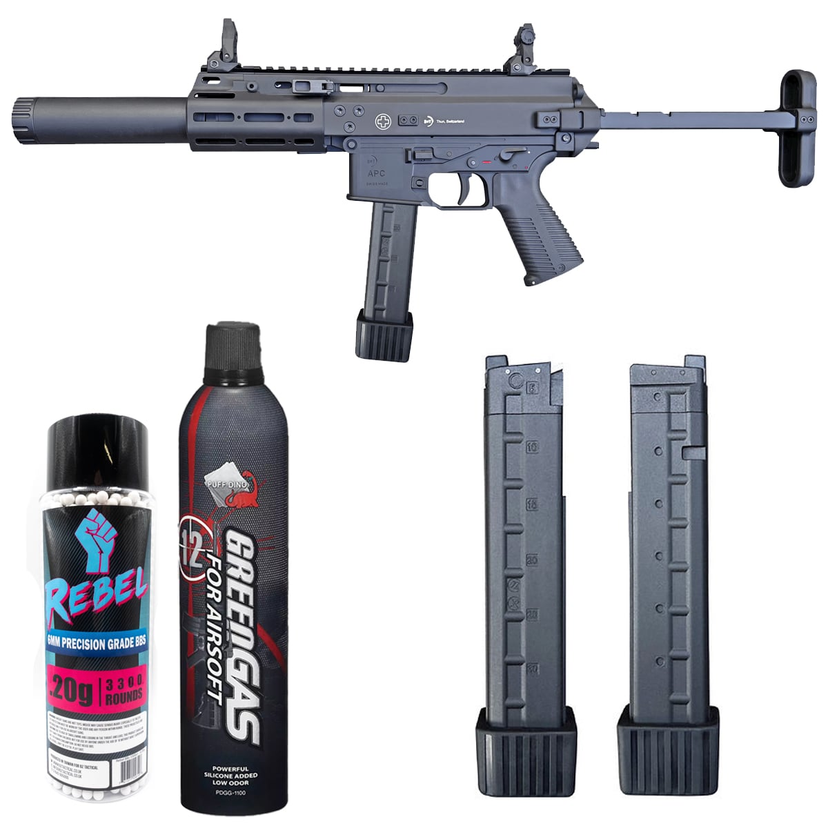 Archwick B&T Air APC9K-SD2 GBB Bundle (Suppressor Included)