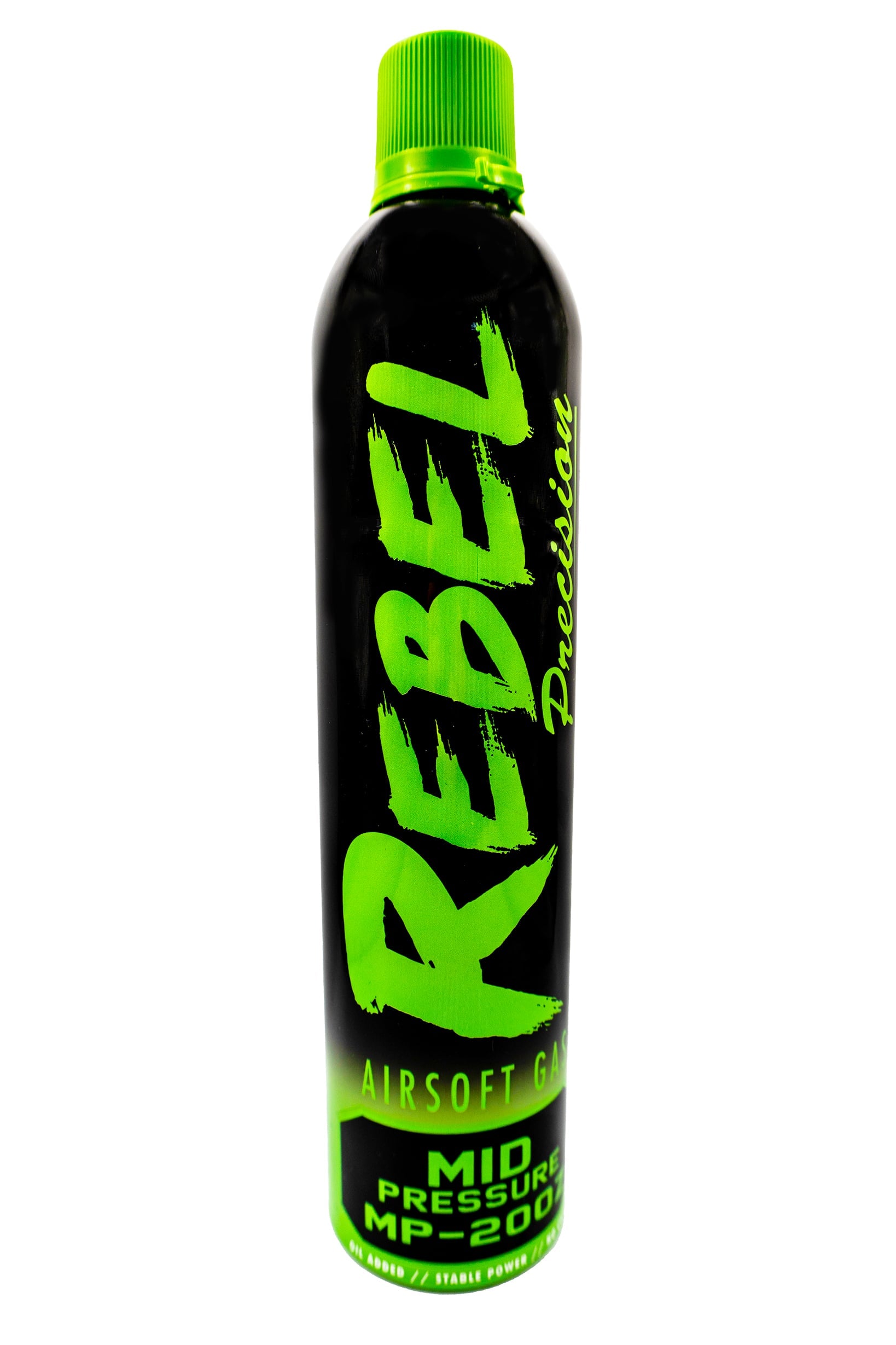Rebel Precision MP-200Z 600ml Performance Green Gas (Mid Pressure: 12kg/170psi)