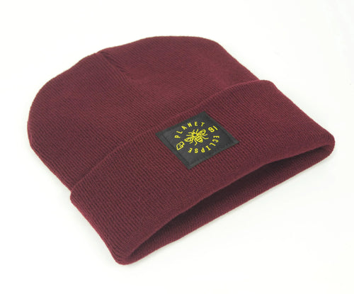 Eclipse Worker Roll Beanie - Burgundy