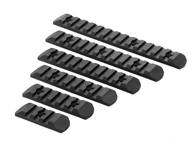 Rebel Keymod/MLOK 6 Piece Polymer Rail Set - Black