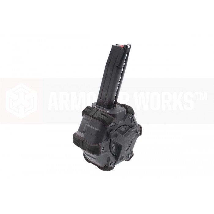 Armorer Works Custom Adaptive Drum Magazine -  Black - Hi-Capa/HX Series