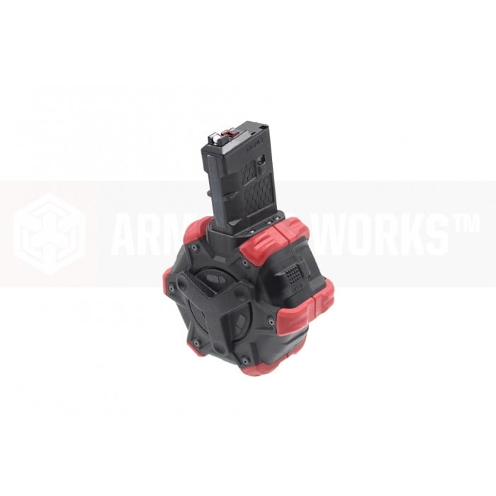 Armorer Works Custom Adaptive Drum Magazine -Red - AR Series