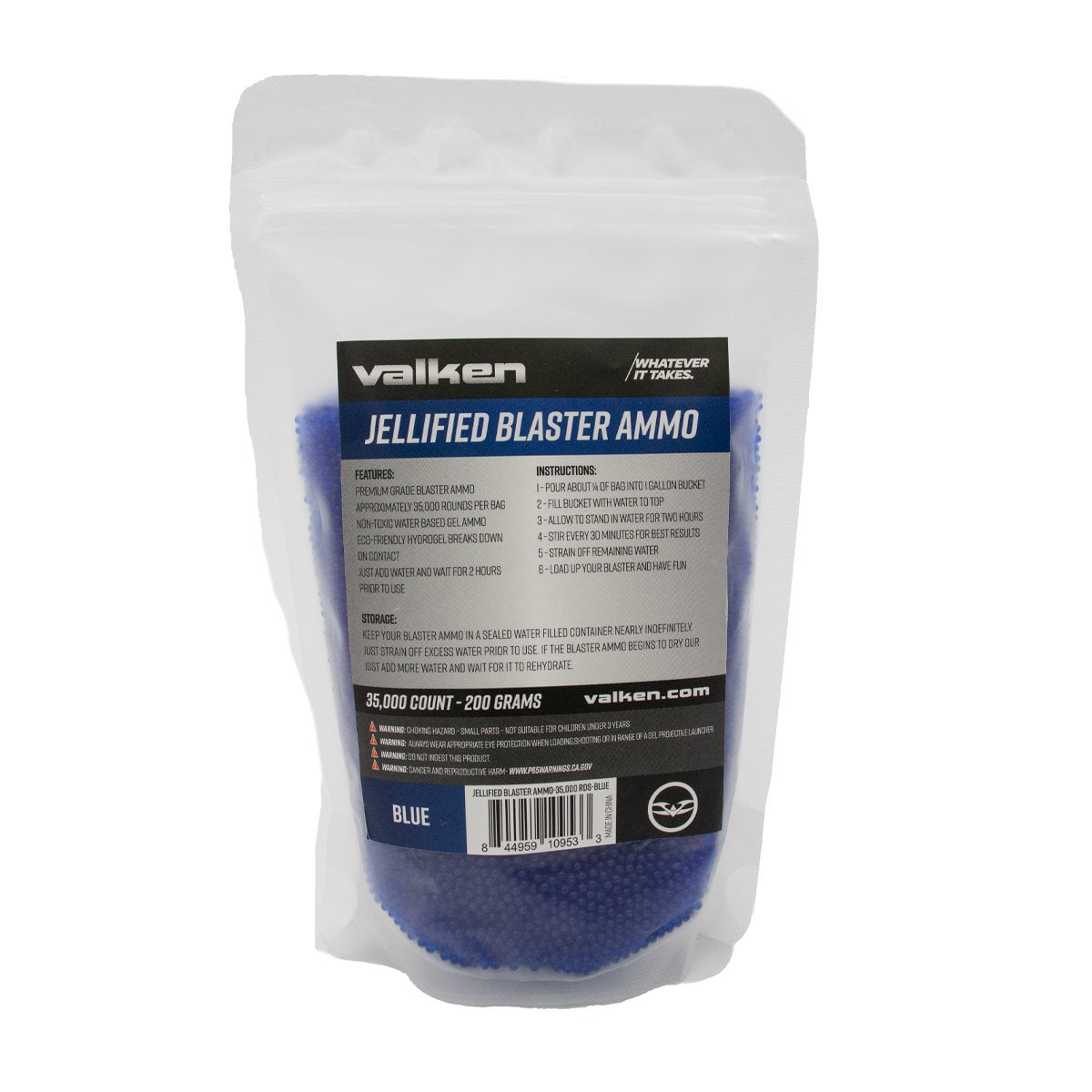 Valken Gel Blaster Ammo - 35000 Rounds - Blue
