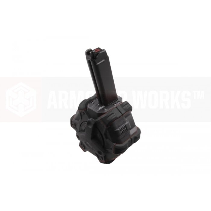 Armorer Works Custom Adaptive Drum Magazine -  Black - fits EU/VX Series
