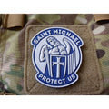 JTG Saint Michael Protect Us JTG 3D Rubber Patch - Light Blue