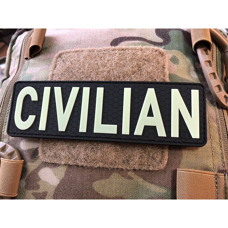 JTG Civilian 3D Rubber Patch - Glow in the Dark