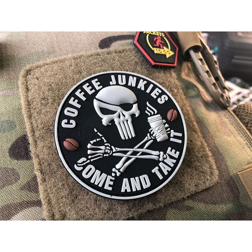 JTG Coffee Junkies Pirate Punisher 3D Rubber Patch