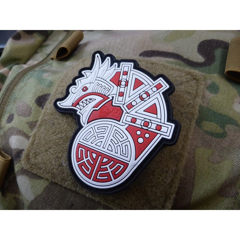 JTG Viking Dragon Ship Full Colour 3D Rubber Patch