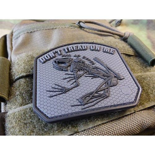 JTG Don't Tread On Me Skeleton Frog 3D Rubber Patch - Black Ops