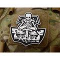 JTG Ghostship Skull 3D Rubber Patch - White