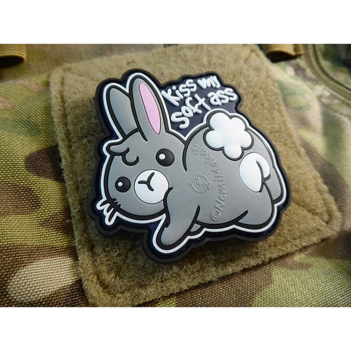 JTG Kiss My Soft Ass Bunny 3D Rubber Patch