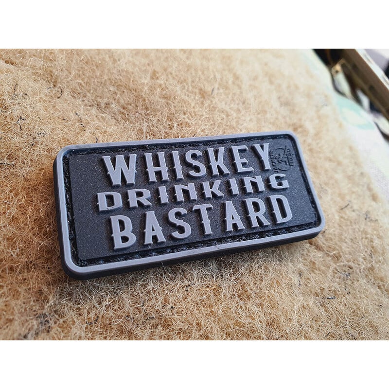 JTG Whiskey Drinking Bastard Micro 3D Rubber Patch - Black Ops